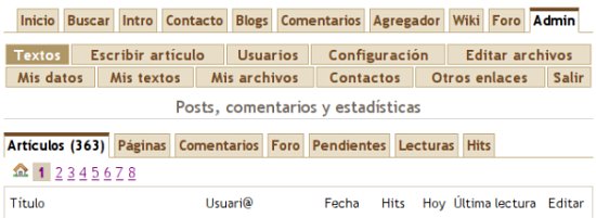Administración de El tinglado Administración de El tinglado